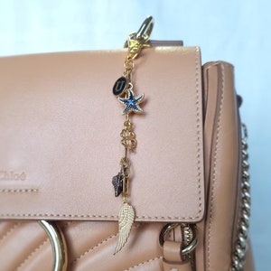 Bauen Sie Ihren eigenen Taschenanhänger Schlüsselanhänger, benutzerdefinierte Geldbörse Charme, Gold Schlüsselanhänger, Taschenanhänger, Taschenanhänger, personalisierte Geldbörse Schlüsselanhänger