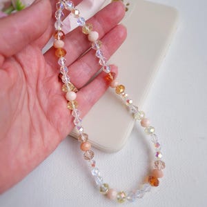 Phone charm beaded, phone wrist strap, phone accessories, camera strap, phone chain, cell phone lanyard, phone bracelet