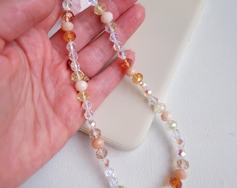 Beaded Phone Charm, Wrist Camera Strap