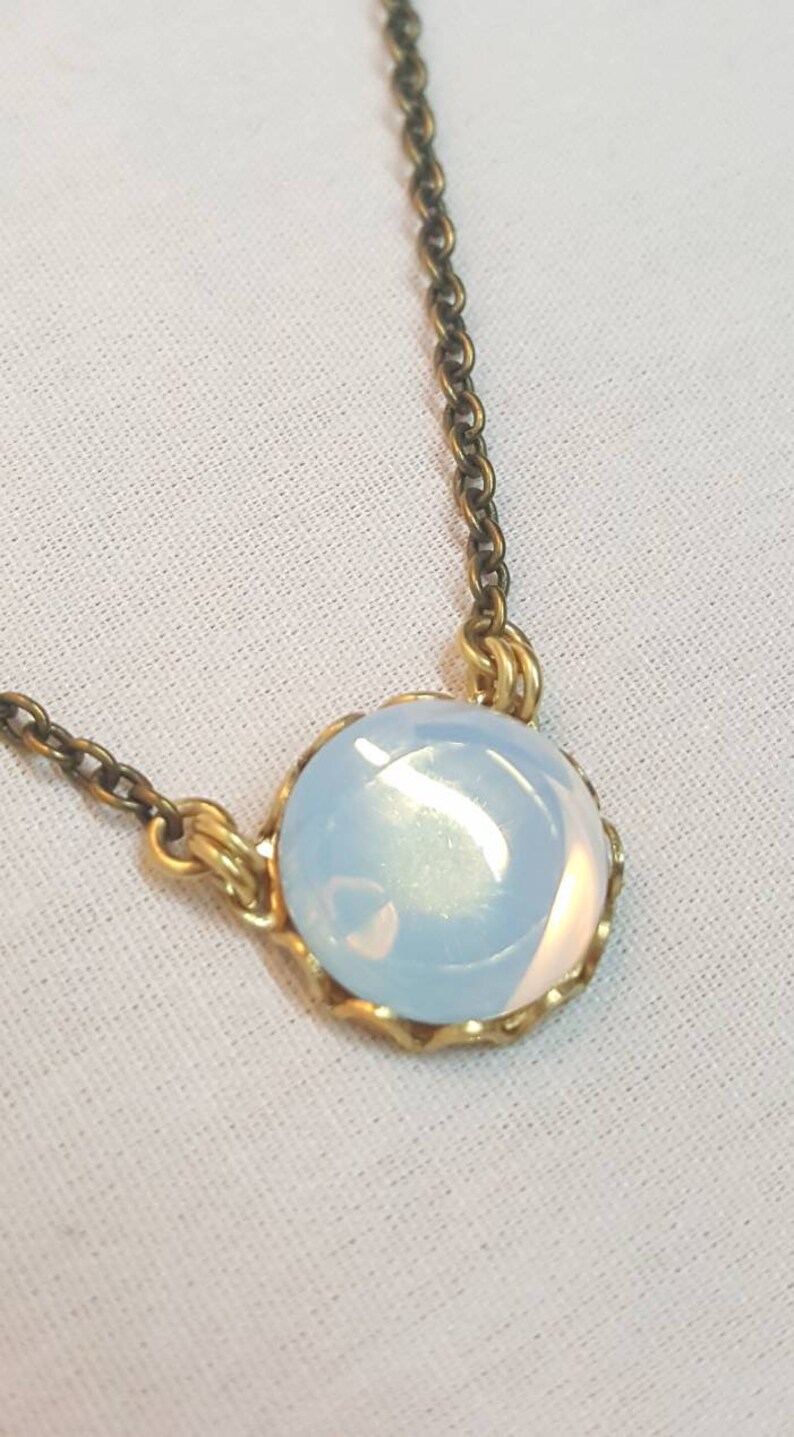 opal droplet necklace image 2