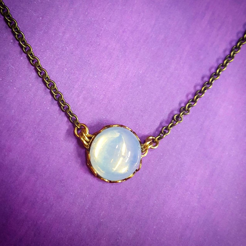 opal droplet necklace image 1