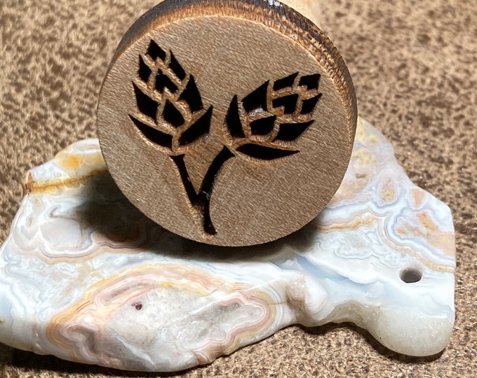 Pottery HOPS beer alcohol drinks Single Design Texture Stamp for Clay Ceramic