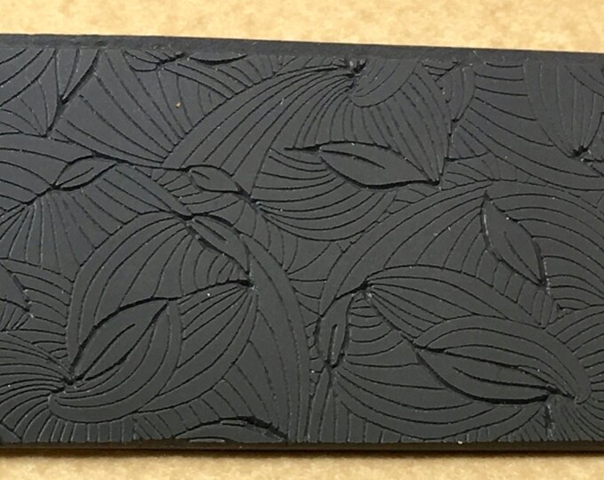 DANCING HOSTA Embossed Rubber Texture Tile Mat Stamp for Clay inks Paint Soap TTL726