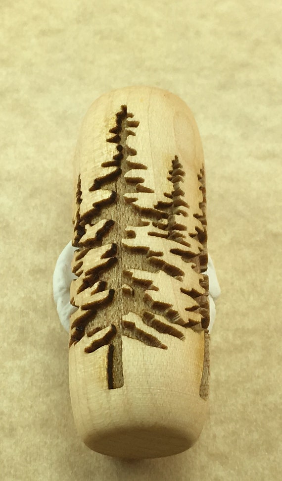 PINE TREE Forest Clay Ceramic Texture Wood Roller Tile Etsy