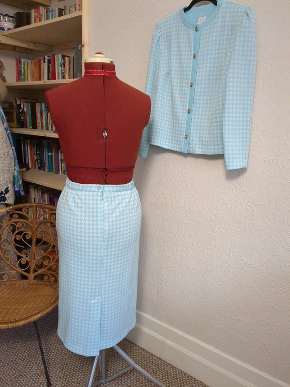 1960s houndstooth two-piece suit size 12 - image 7
