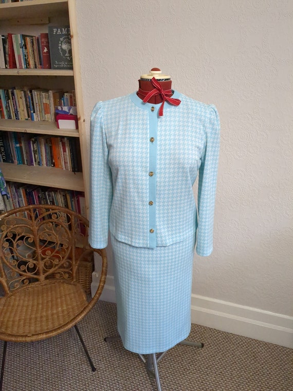1960s houndstooth two-piece suit size 12 - image 2