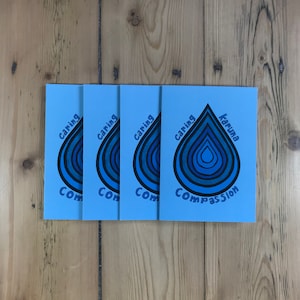 Tarjetas de felicitación de compasión karuna (paquete de 4)