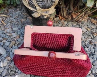 Claret Red Wooden Scholarship Bag, Stylishly Designed Handmade Bags