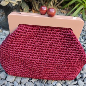 Claret Red Wooden Scholarship Bag, Stylishly Designed Handmade Bags zdjęcie 7