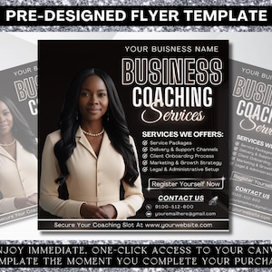 Business Coach Flyer, Social Media Coaching Flyer, Premade Workshop Class Flyer, Business Flyer, Coaching Template, Entrepreneur Flyer