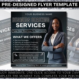 Business Coach Flyer, Social Media Coaching Flyer, Premade Workshop Class Flyer, Business Flyer, Coaching Template, Entrepreneur Flyer