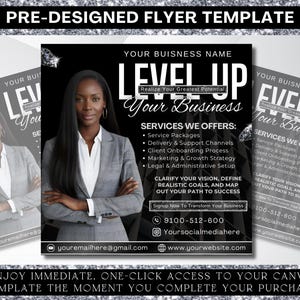 Business Coach Flyer, Social Media Coaching Flyer, Premade Workshop Class Flyer, Business Flyer, Coaching Template, Entrepreneur Flyer