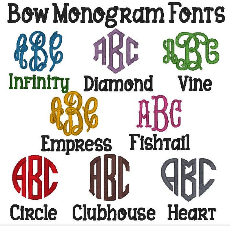 Moonstitch Monogrammed Hair Bow bild 15