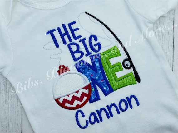 The Big One Fishing First Birthday Shirt/bodysuit, Personalized