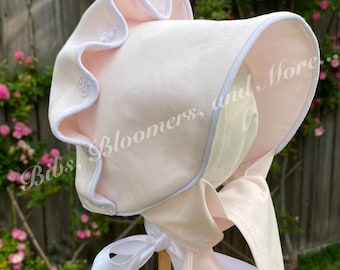Button Baby Bonnet with Monogram