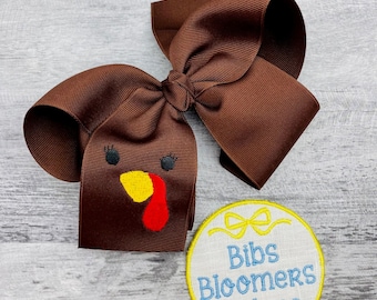 Turkey Face Hair Bow
