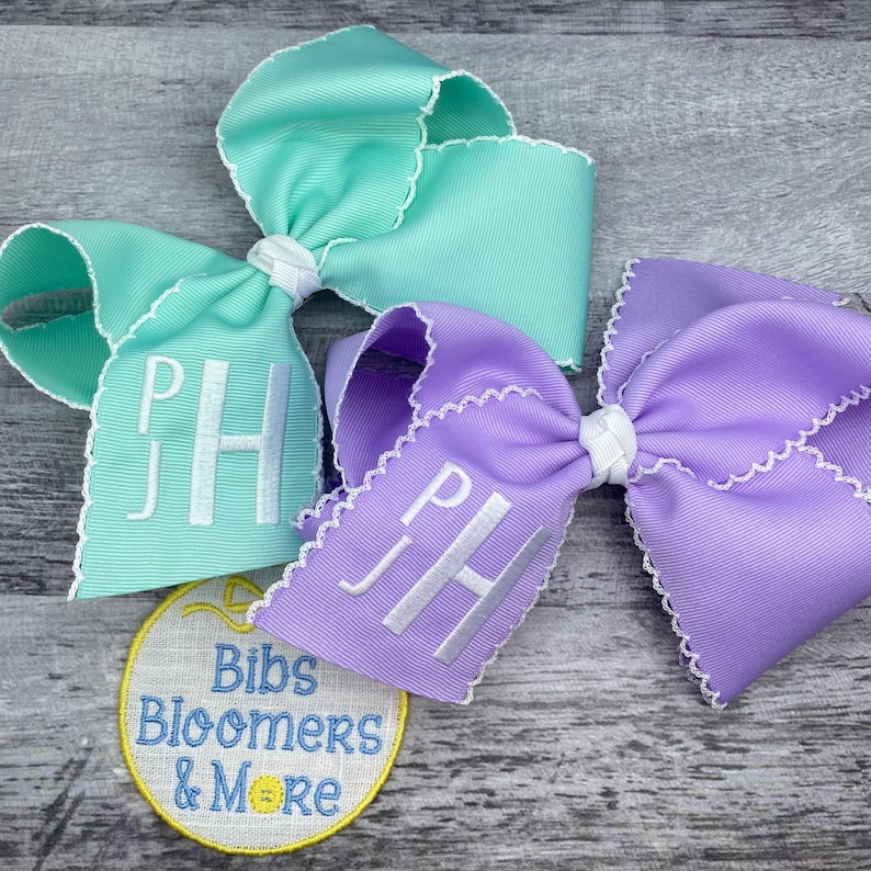 Moonstitch Monogrammed Hair Bow bild 7