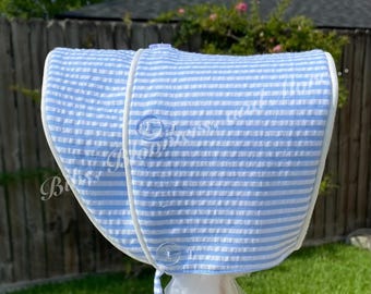 Tailored Baby Bonnet for Boys with Monogram