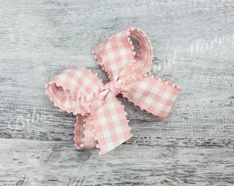 Medium Gingham Hair Bow
