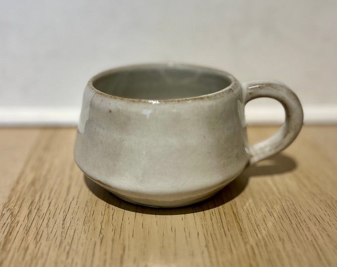 Ceramic coffee mug, unique handmade pottery, minimalist coffee cup