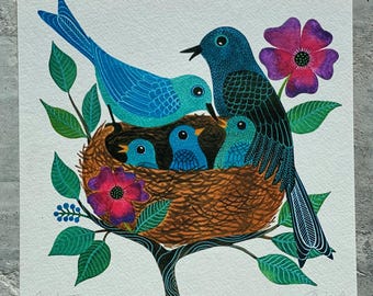 Nest giclee print