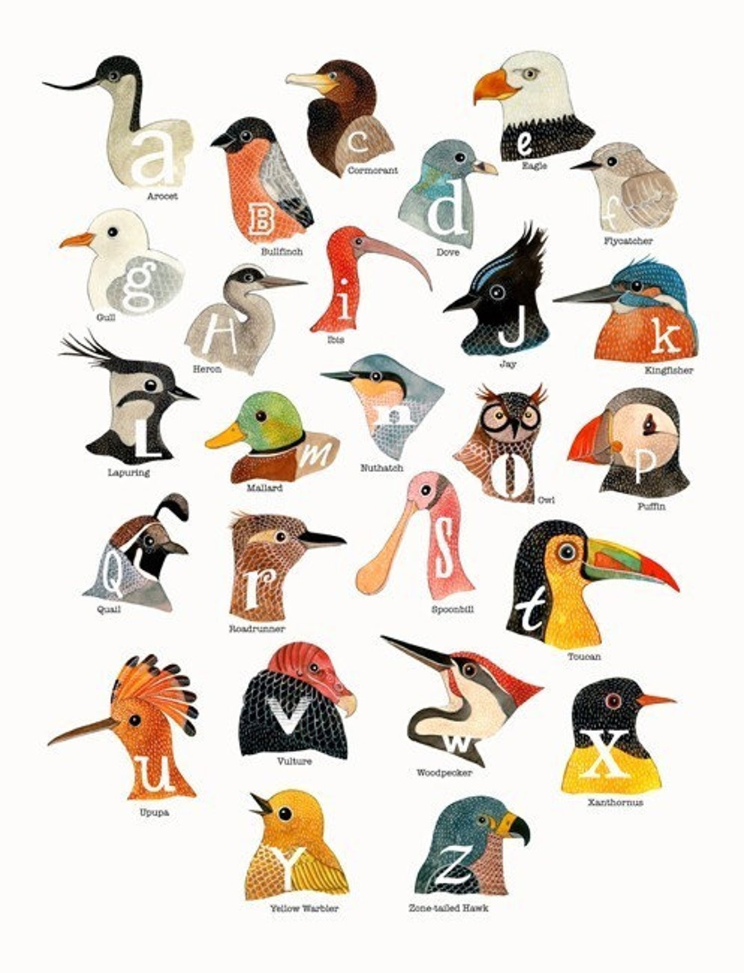 Bird Beautiful Song Bird Stickers, Art, Stationary, Scrapbook, Planner Gift