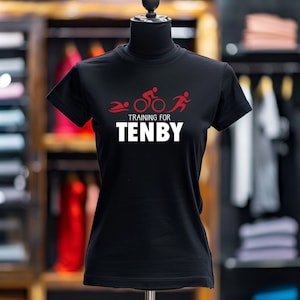 Training For Tenby Triathlon T-Shirt: Welsh Triathlete Gift