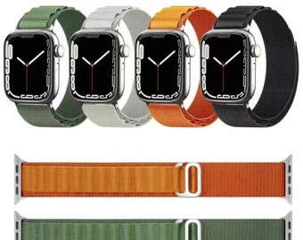 PREISAKTION NYLON ALPINE Solo Loop Armband für Apple Watch 42-49mm 3-9 Ultra Trail Loop Ocean