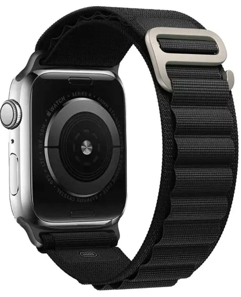 PRIJS PROMOTIE NYLON ALPINE Solo Loop-armband voor Apple Watch 42-49 mm 3-9 Ultra Trail Loop Ocean afbeelding 2