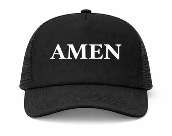 Boné Amém, Boné de Caminhoneiro Cristão, Boné da Fé, Boné Religioso, Boné Snapback