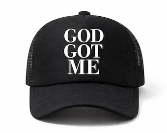 Boné "God Got Me Trucker Hat", "Faith Over Fear Christian Cap"