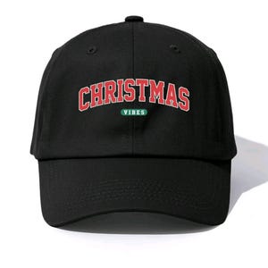 Christmas Vibes hat | preppy Christmas hat, Christmas themed trucker hat, preppy trucker hat, gift, merry Christmas, holiday hat,cute