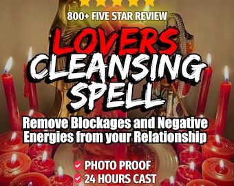 Lovers Cleansing Spell - Heal relationship energy, remove negativity in love, emotional purification, restore connection, love spell detox