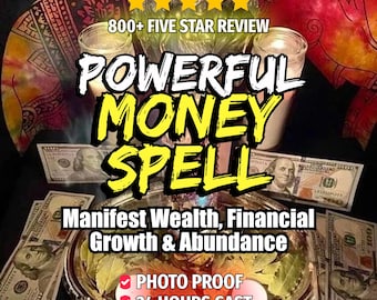 Powerful Money Spell - Attract wealth and abundance, financial growth, prosperity spell, manifest riches, money drawing magic