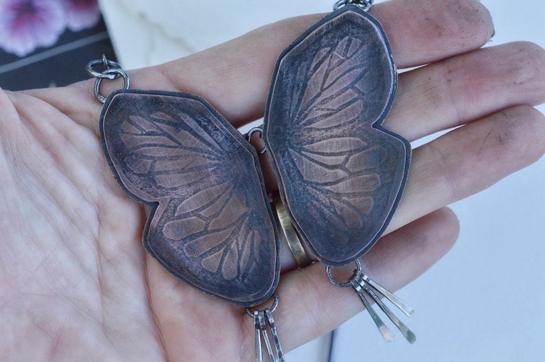 Butterfly Fringe Necklace