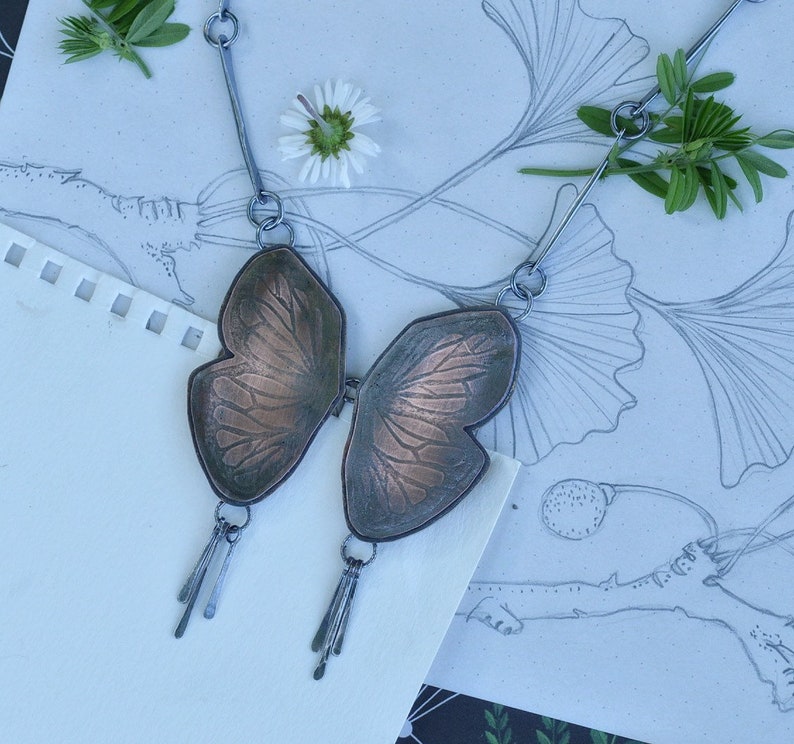 Butterfly Fringe Necklace