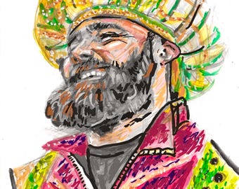 Jason Kelce Mummers Costume Portrait