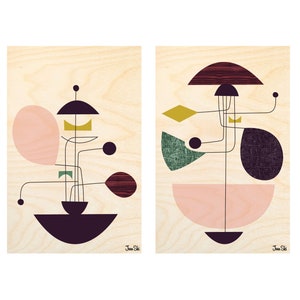 Giclée Print Dada Mid Century Modern abstract art Jenn Ski Modernist mobile atomic 1950's style image 2