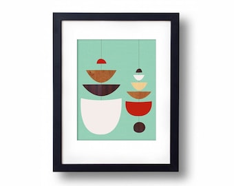 Giclée Print - Aqua Mobiles