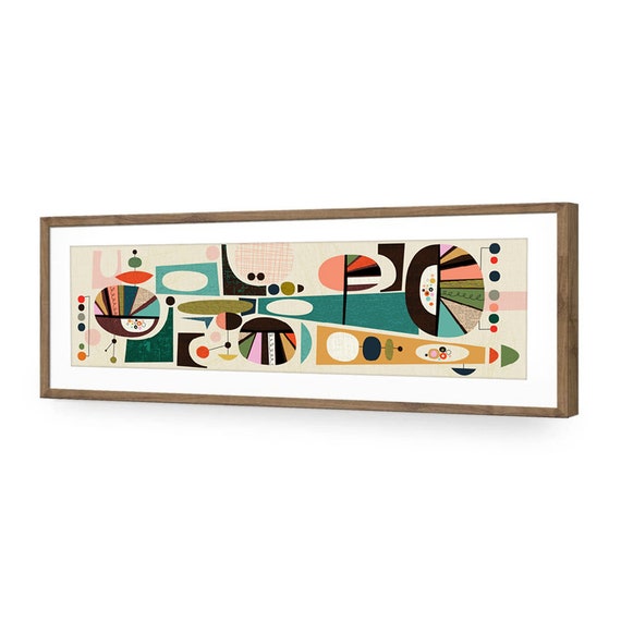 Dum Dum Mid Century Modern Abstract Art Googie Atomic Large Etsy UK