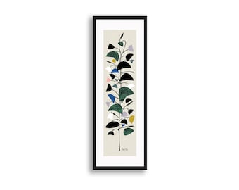 Pothos - Modern abstract art print  - malachite green - Jenn Ski