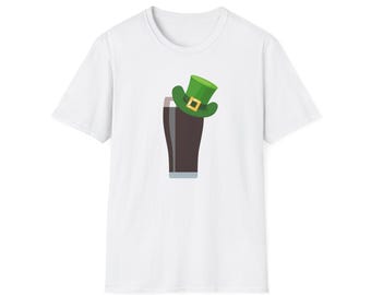 St Patrick's Day Guinness Beer T-Shirt, Lucky Irish Shamrock Tee