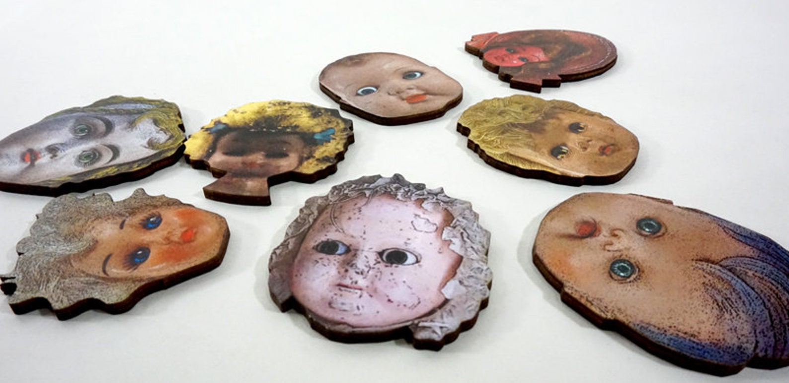 Doll Heads Wooden Craft Pieces for Altered Art Projects Etsy
