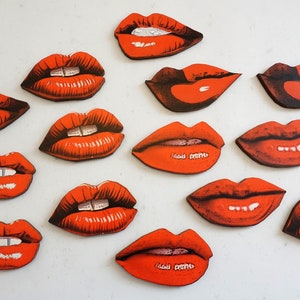 Konvolut 14 Holzschnitten - Kunstteilen - Red Lips