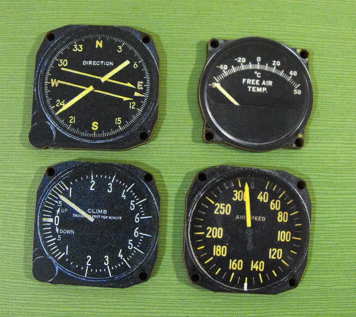 Vintage Aircraft Instruments Etsy