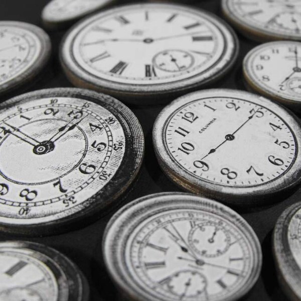 Wood Clock Faces with a Salvador Dali Twist