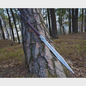 Handmade Carbon Steel Viking Spear Sword: Hunting & Camping