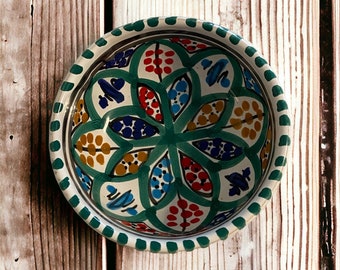 Handbemalte Keramikschale - Gewürzschüssel Schale - marokkanischer Stil