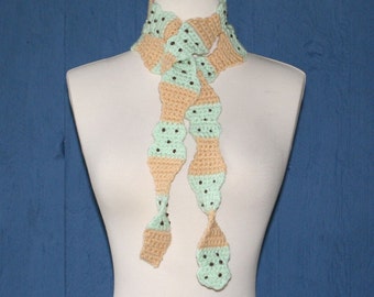 Crochet Pattern - Scarf - Ice Cream - Cone - Child - Adult - Mint Chip - PDF