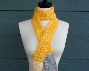 Crochet Pattern - Scarf - Pencil - Back to School - Child - Adult - PDF, PDF